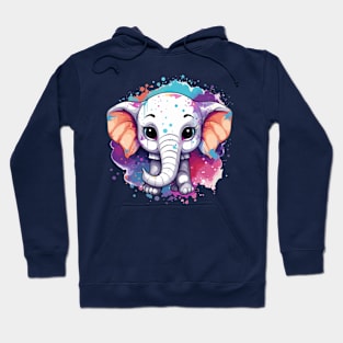 happy elephant cartoon v4 Hoodie